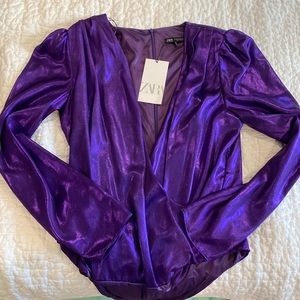 Zara Purple Shimmer Bodysuit